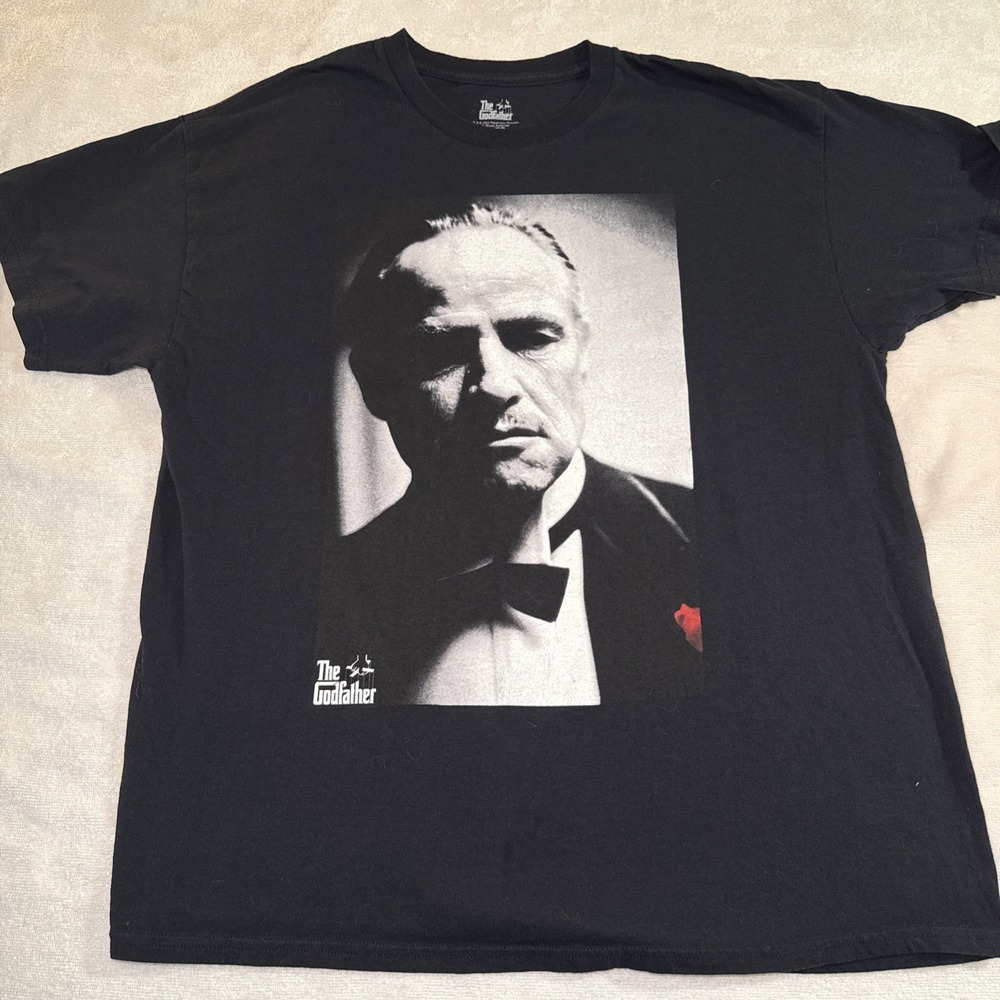 The Godfather Movie T-Shirt XL Black Don Corleone Portrait Paramount